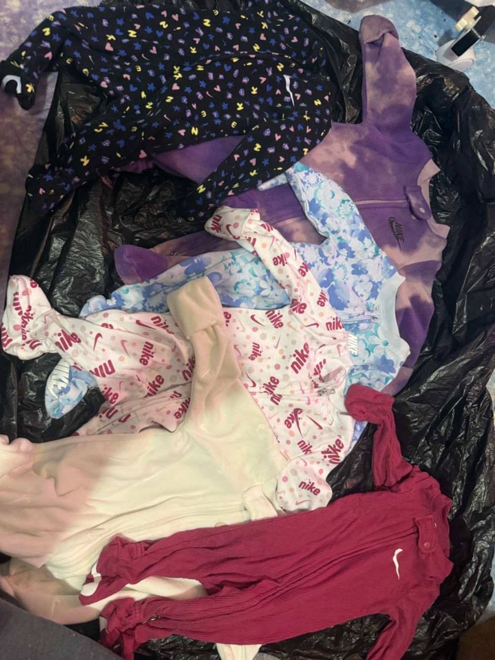 Nike Kids Mixed Pajama Set - Black, Purple, White, Pink, Blue, Red